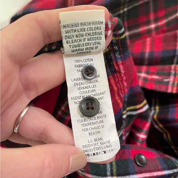 L.L. BEAN WOMENS FLANNEL - Picture 5 of 6